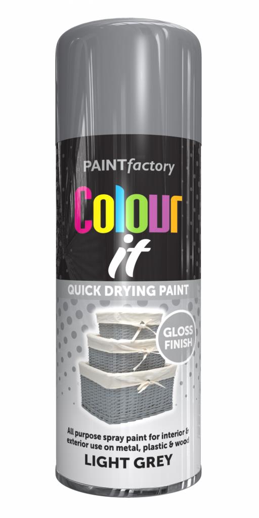 PAINT FACTORY Light Grey Gloss Finish 400ml PAINT FACTORY Light Grey Gloss Finish 400ml